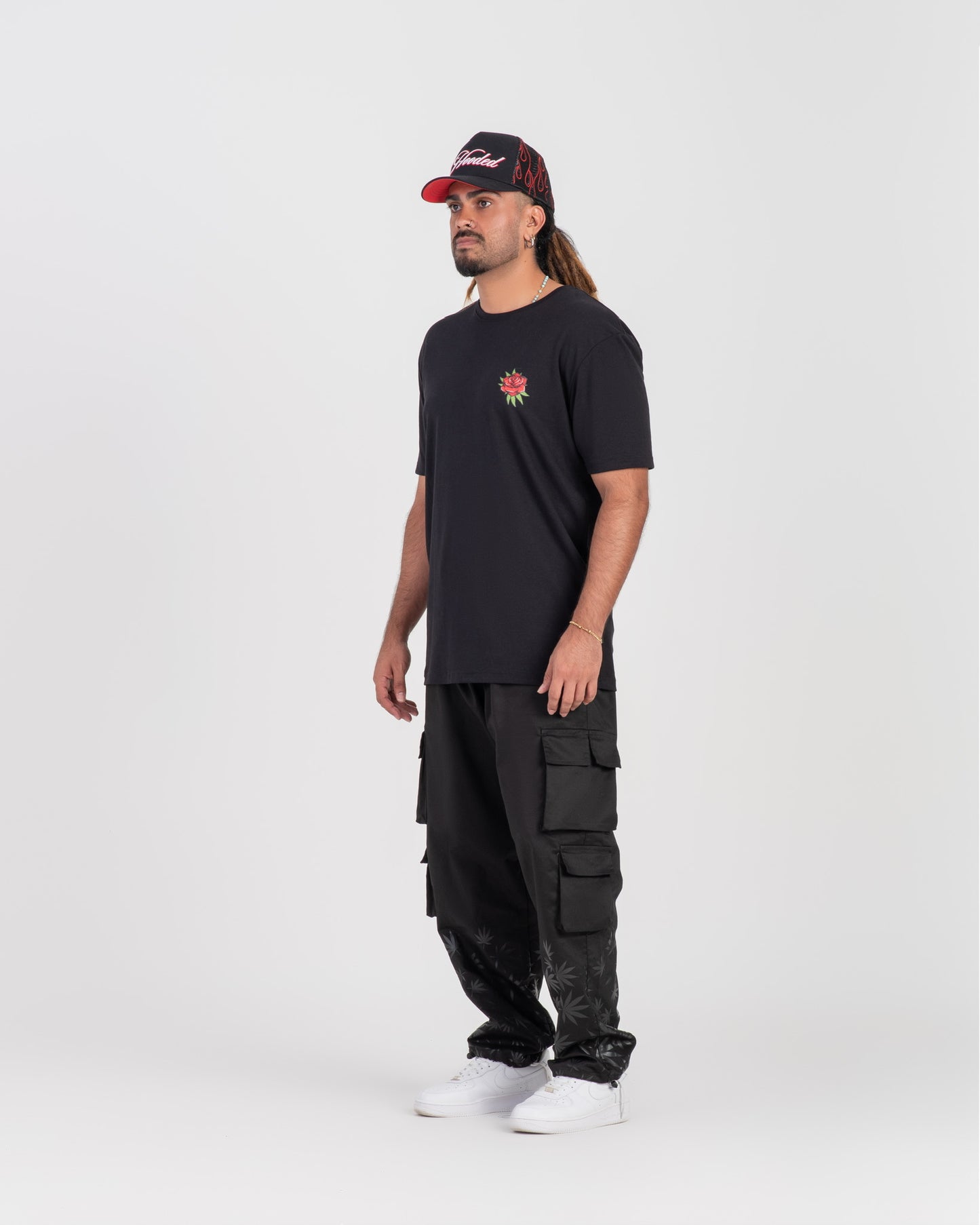Rose 420 Premium Black T-Shirt