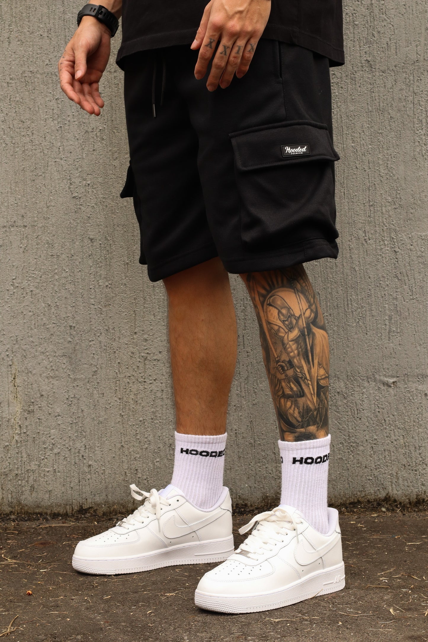 Cargo Cotton Black Short