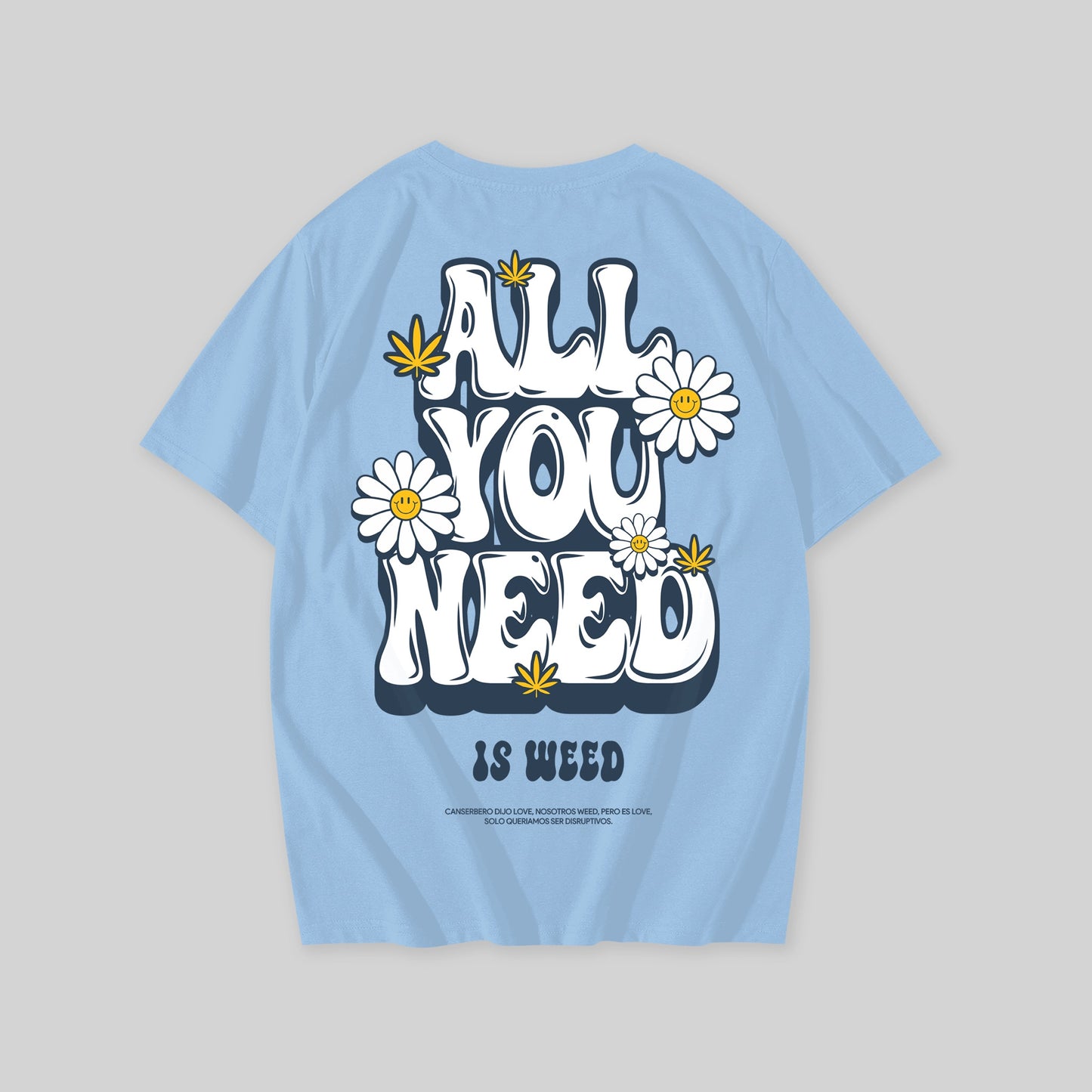 All You Need Blue Oversized T-Shirt