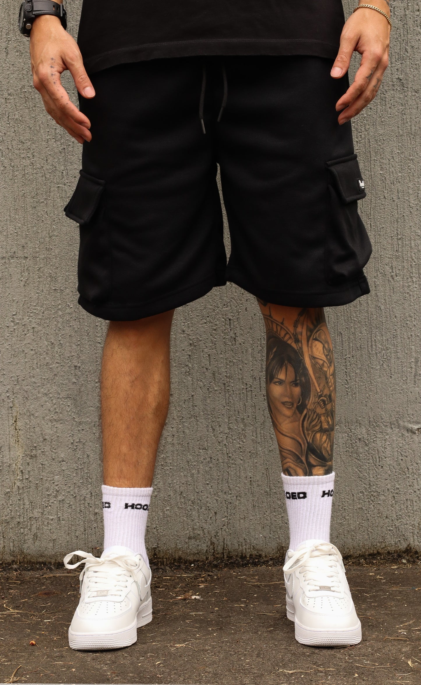 Cargo Cotton Black Short