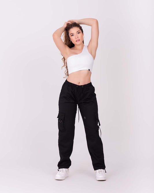 California White Mid Shoulder Top