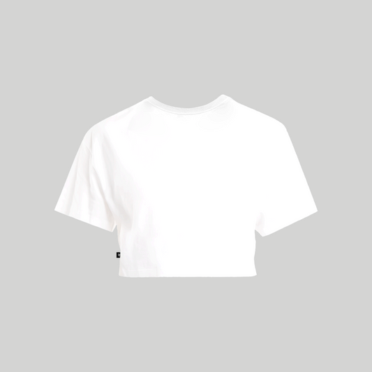 Basic Divine Oversize Premium White Crop Top