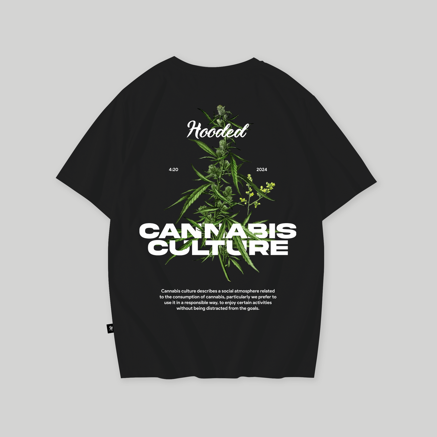 Cannabis Culture Oversized Black T-Shirt