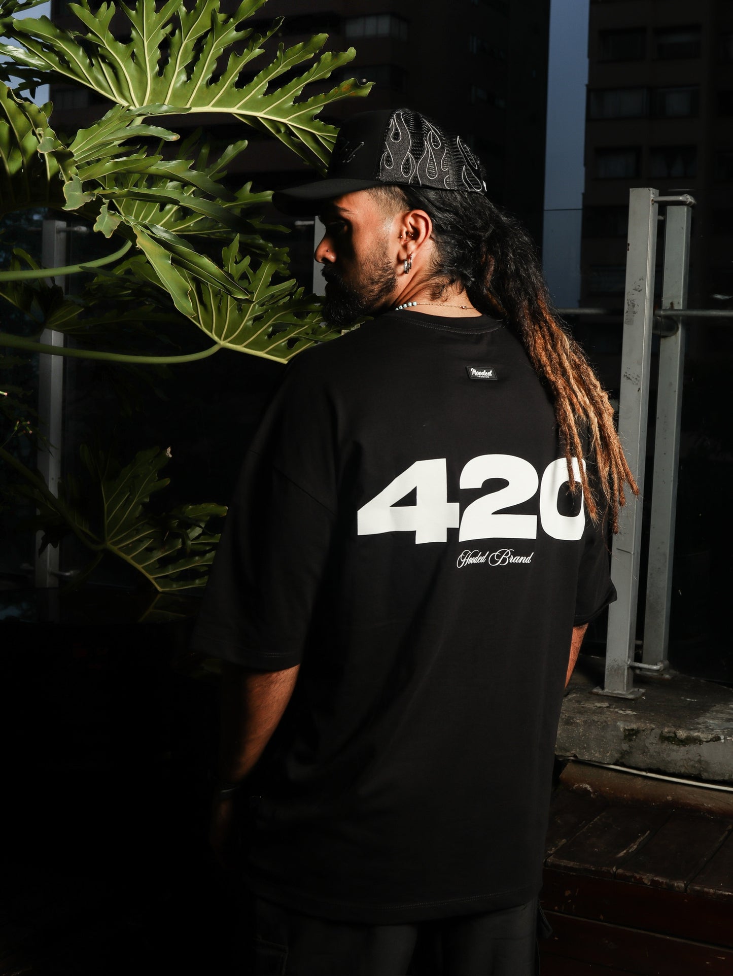 420 Hooded Brand Black T-Shirt