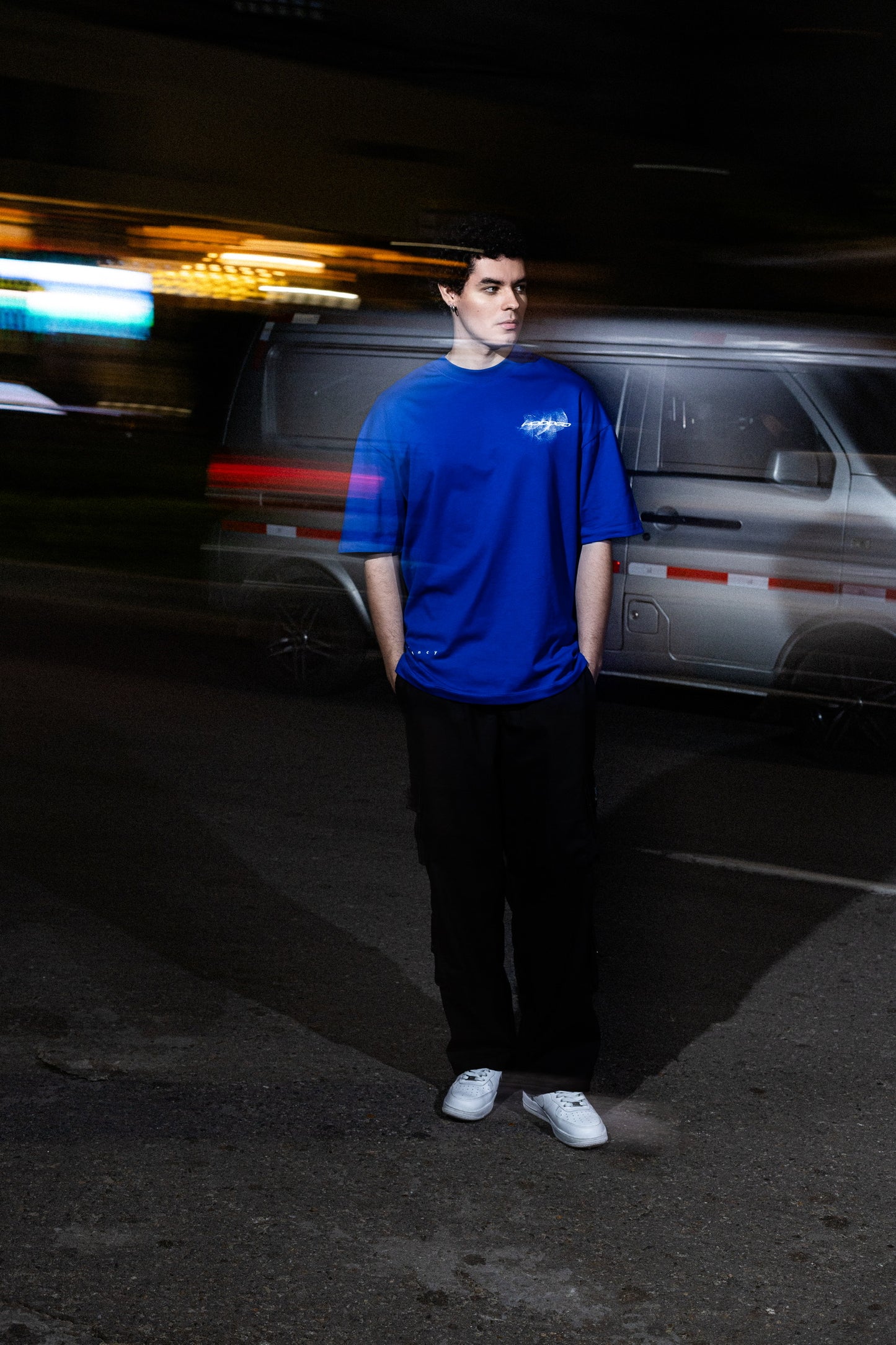 Frqncy Hooded Blue T-Shirt