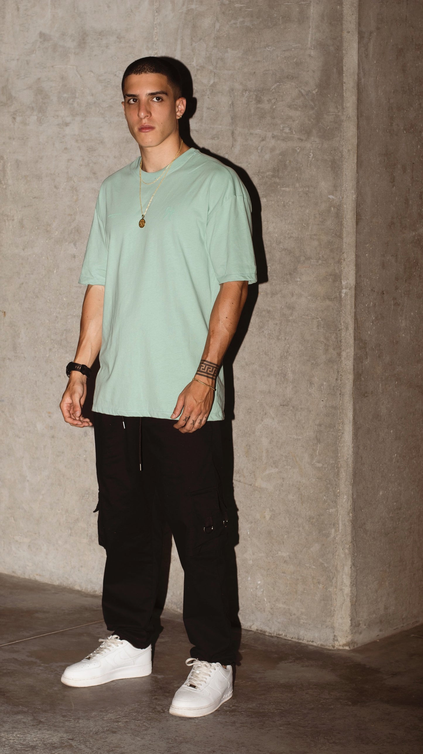 Basic Divine Oversized Premium Greem T-Shirt