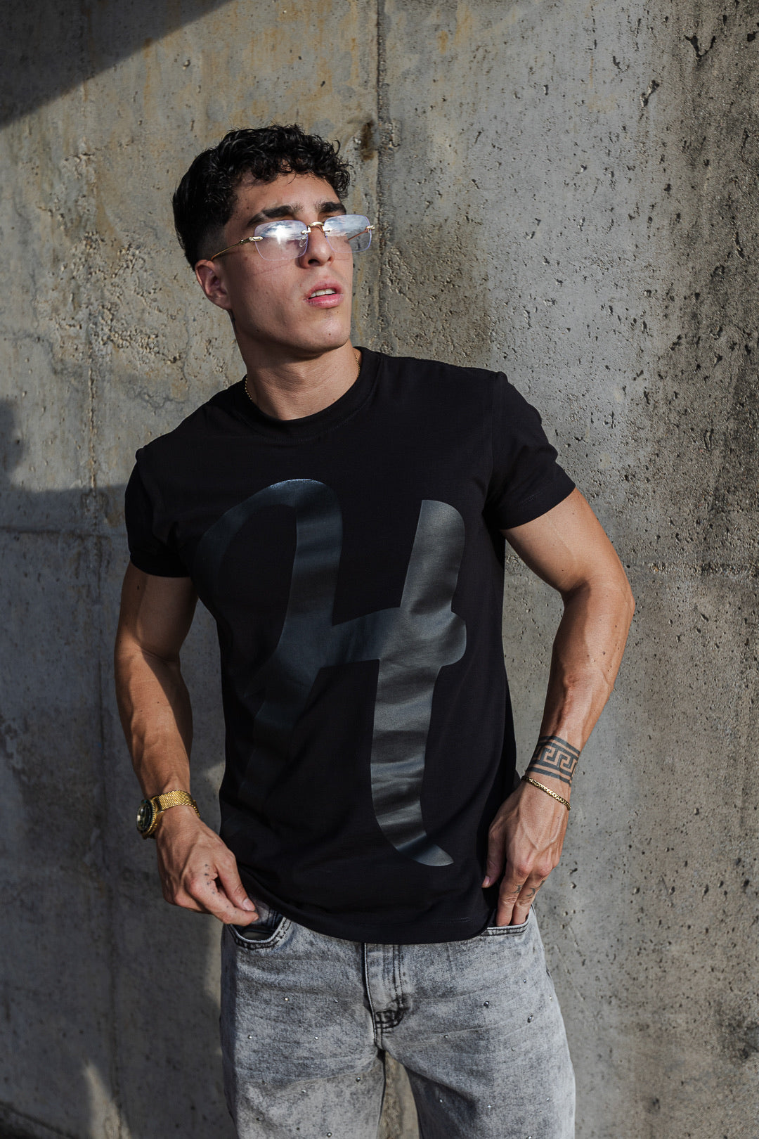 Fit Hache Black T-Shirt
