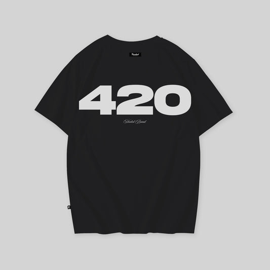 420 Hooded Brand Black T-Shirt