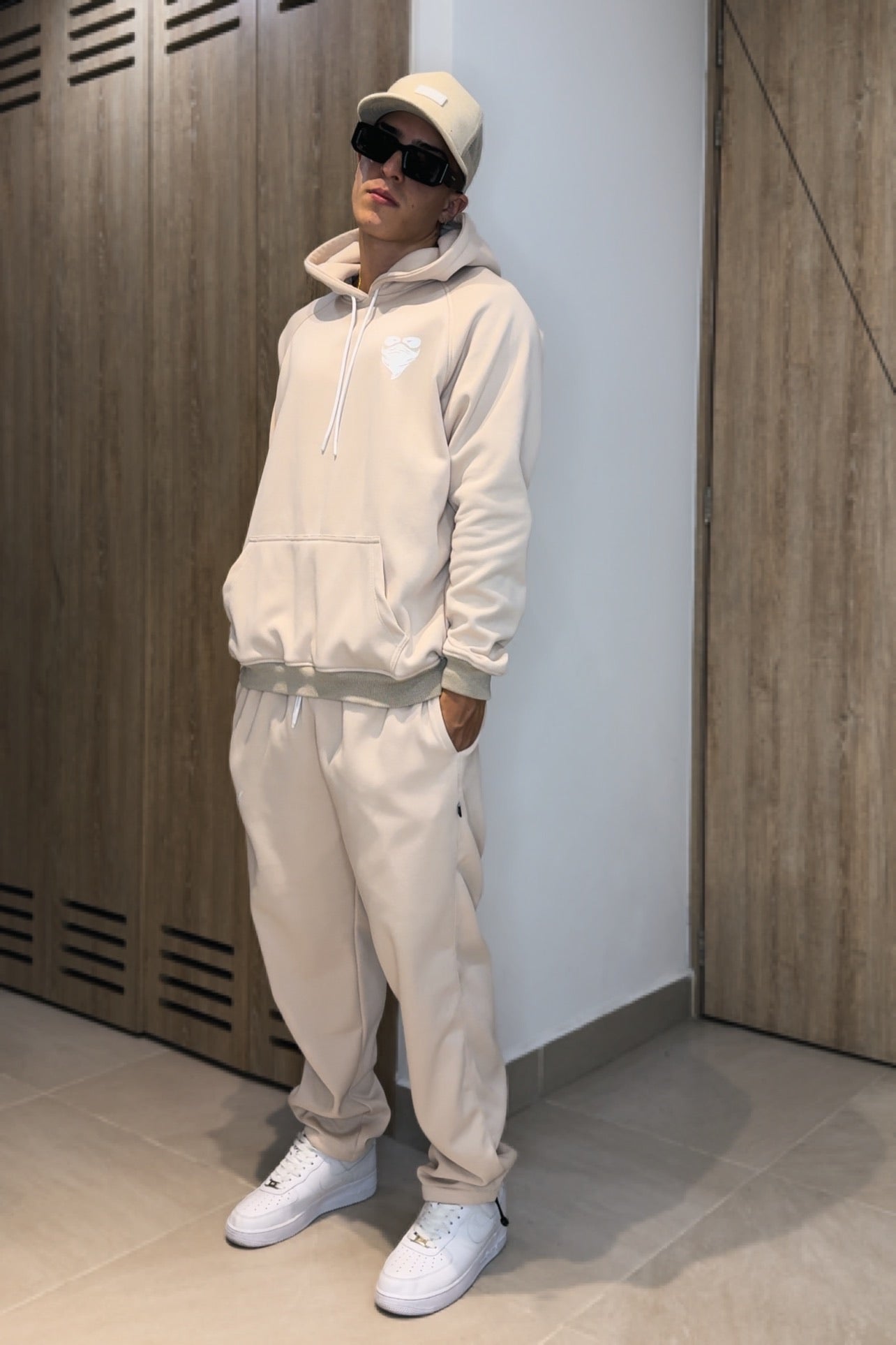 Hooded Divine Beige Sweatpant