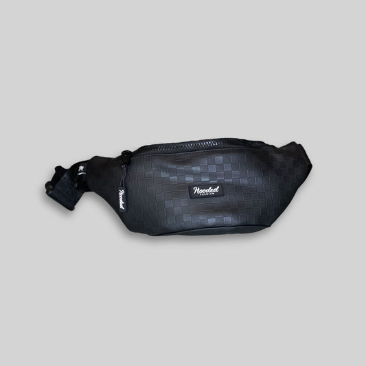 Grid Premium Black Fanny Pack