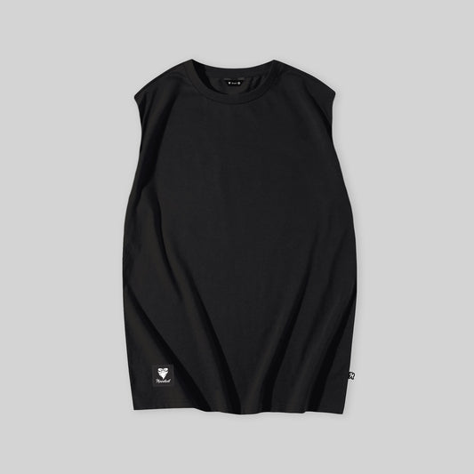 Basic Gum Oversized Black Tank Top