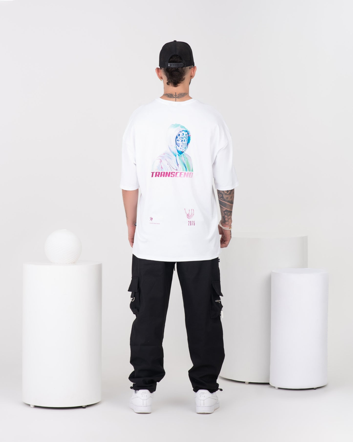 Transcend Premium Oversized White T-Shirt