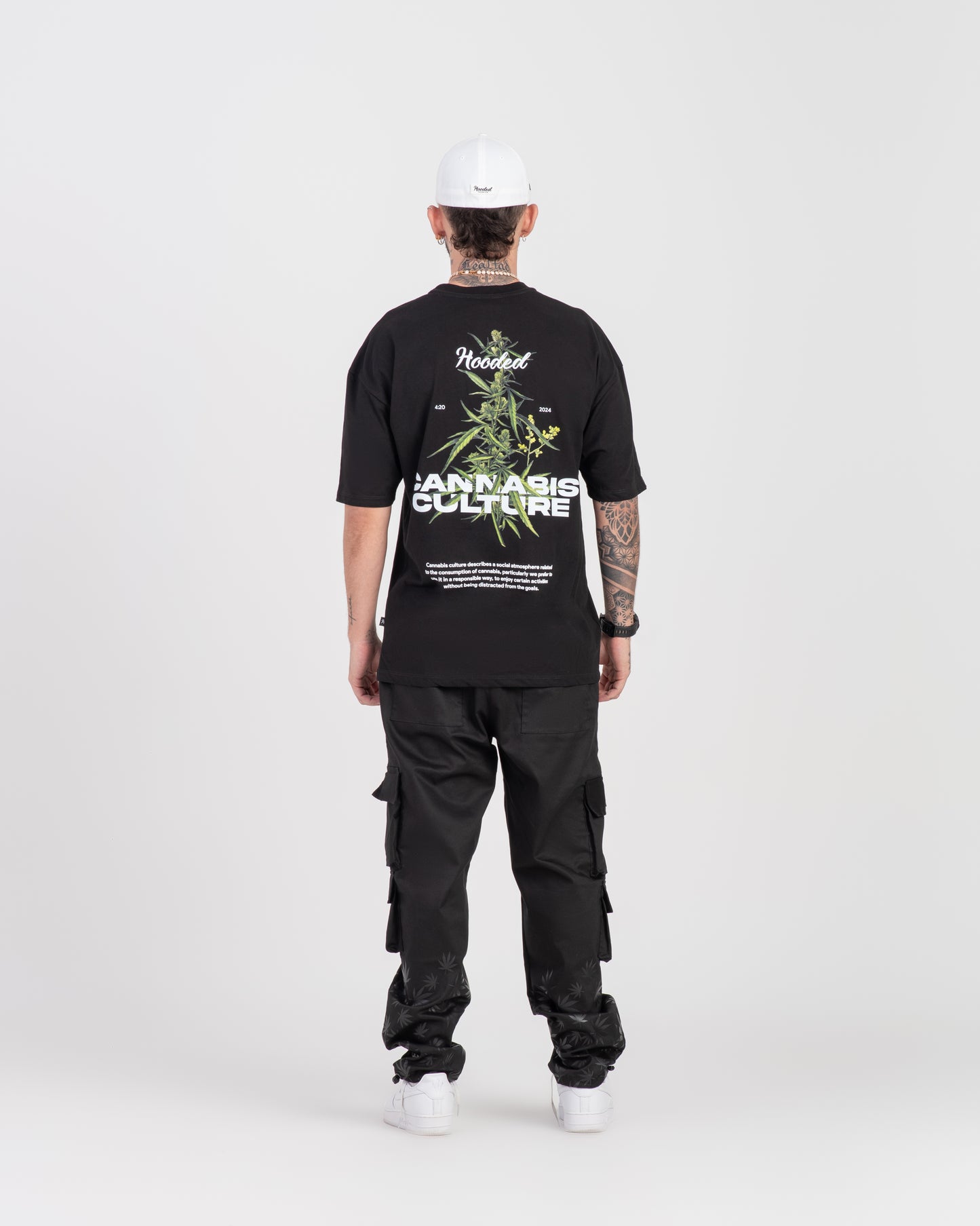 Cannabis Culture Oversized Black T-Shirt