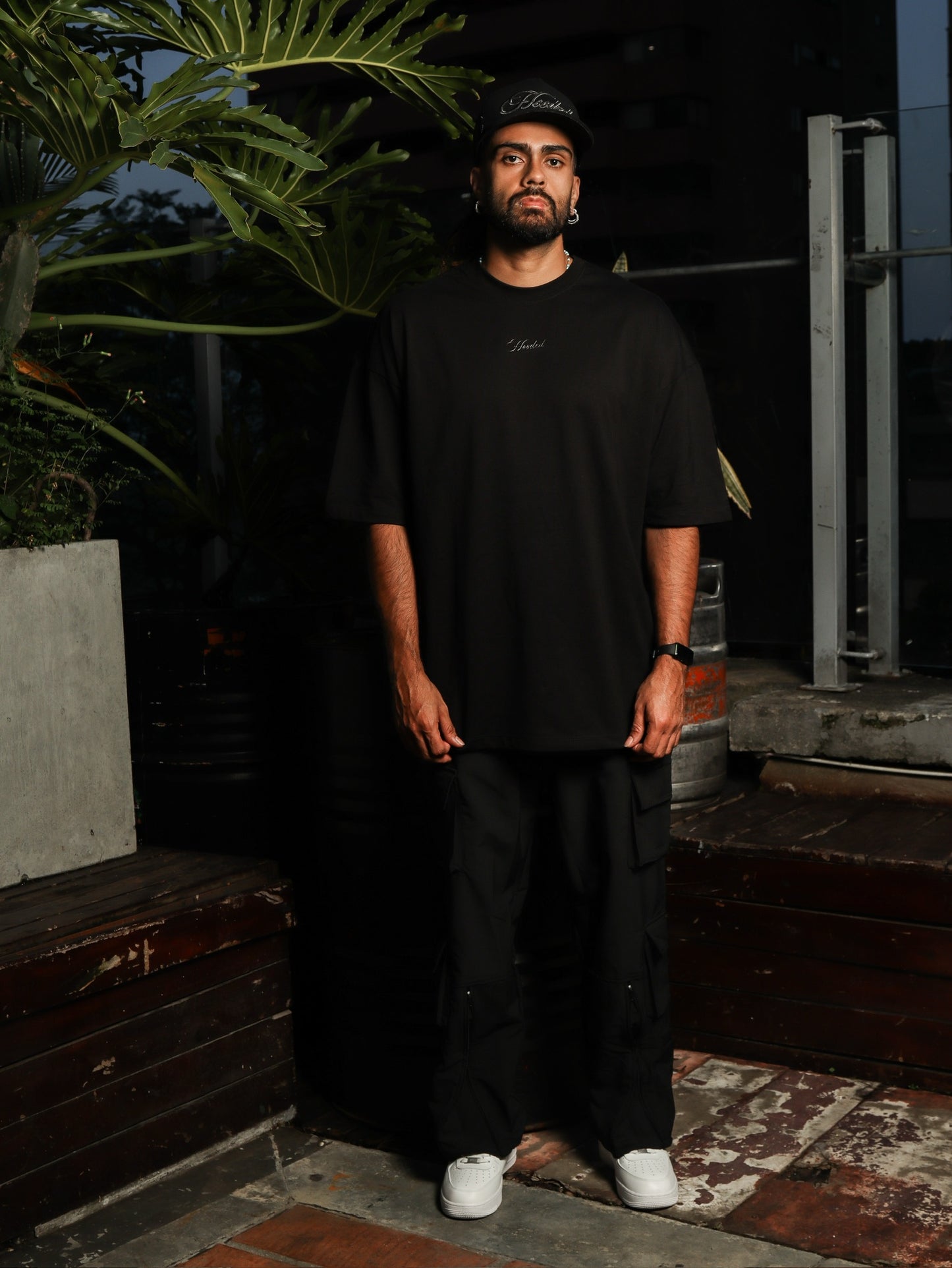 420 Hooded Brand Black T-Shirt