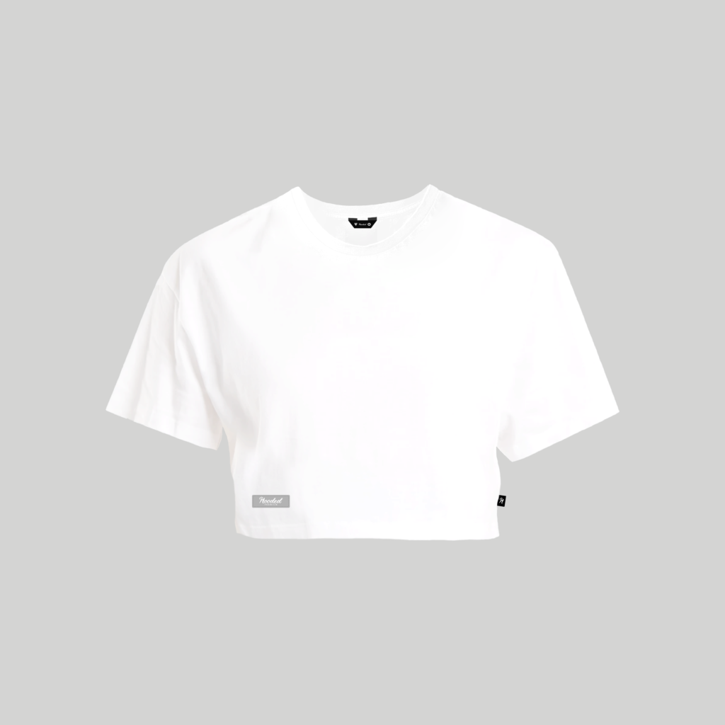 Basic Divine Oversize Premium White Crop Top