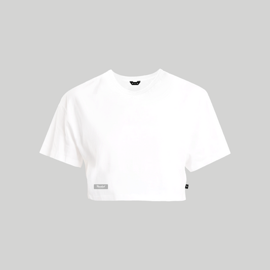 Basic Divine Oversize Premium White Crop Top