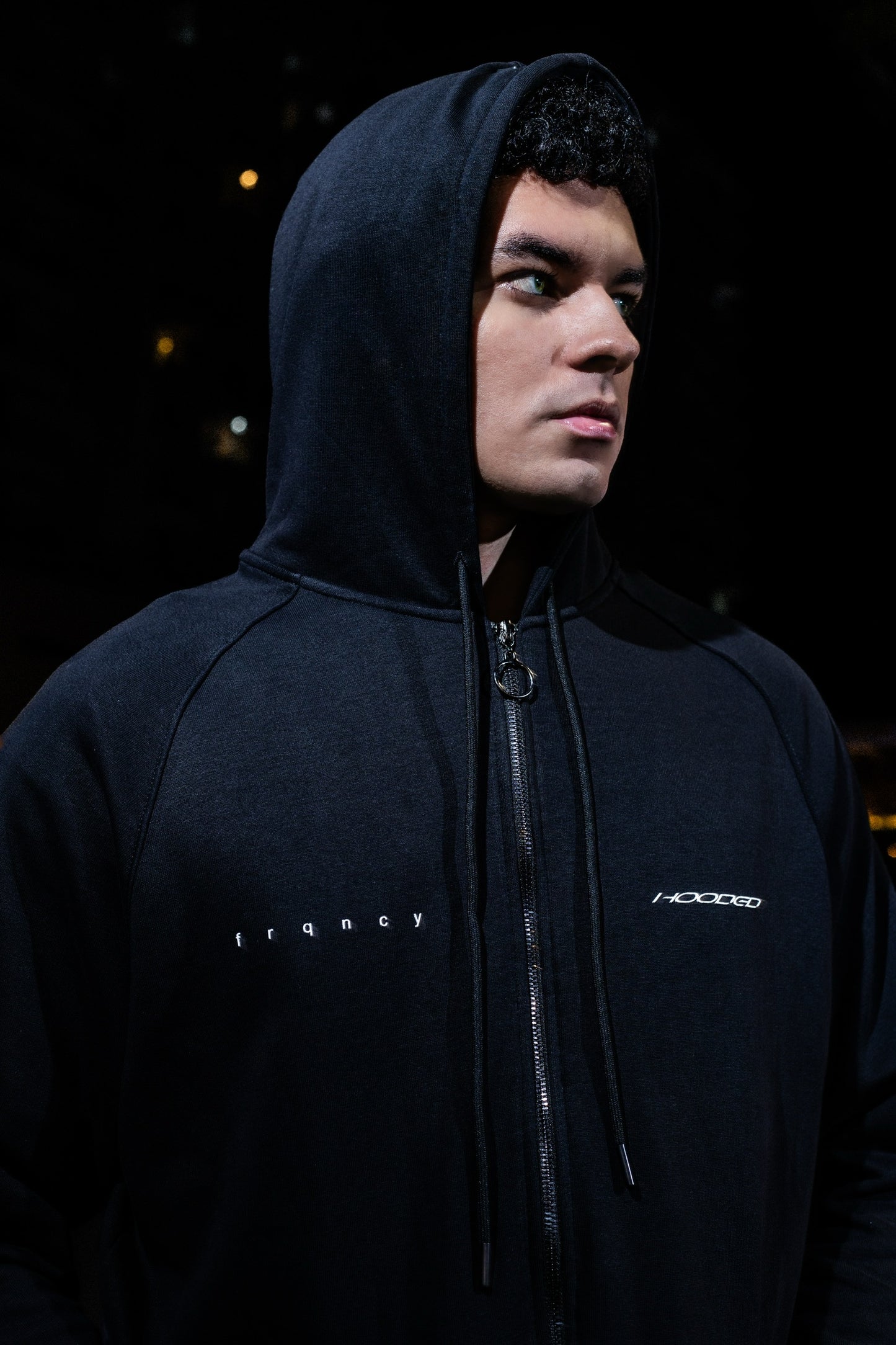 Frqncy Black Zip Hoodie