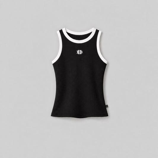 Ribbed Black Tank Top