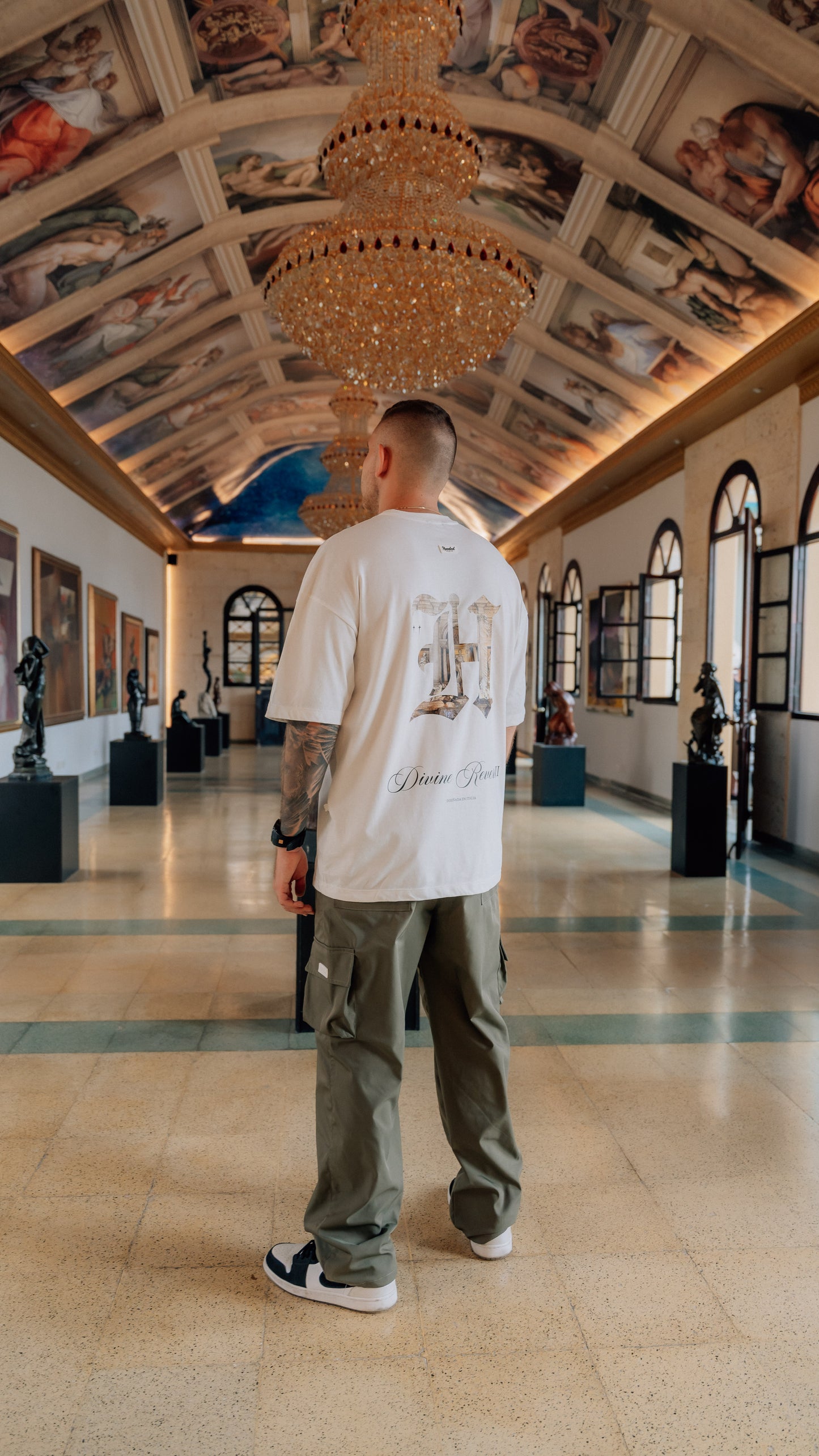 Fontana Di Trevi Oversized White T-Shirt