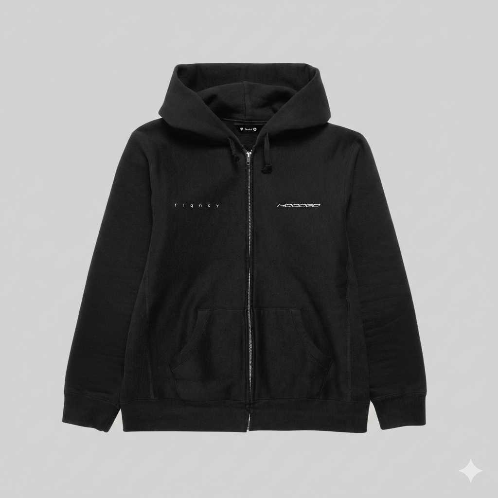Frqncy Black Zip Hoodie