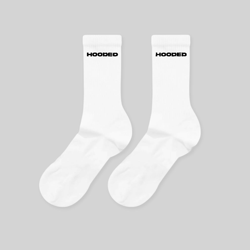 Divine Hooded White Socks