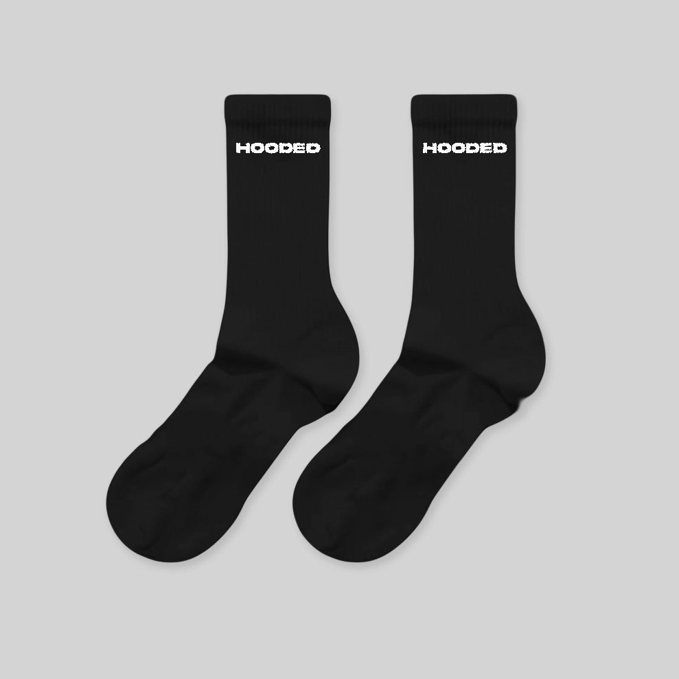 Divine Hooded Black Socks