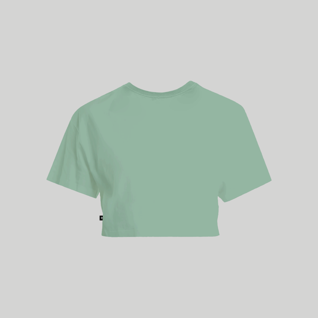 Basic Divine Oversize Premium Green Crop Top